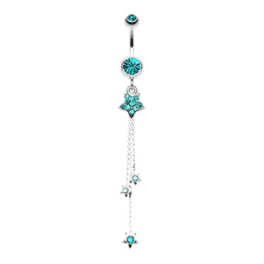 Orions Shooting Star Belly Dangle - Dangling Belly Ring. Navel Rings Australia.