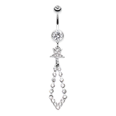 Gravitational Star Journey Belly Ring - Dangling Belly Ring. Navel Rings Australia.