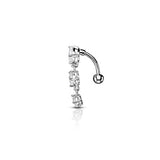 Falling Sirius Reverse Belly Bar - Reverse Top Down Belly Ring. Navel Rings Australia.