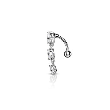 Falling Sirius Reverse Belly Bar - Reverse Top Down Belly Ring. Navel Rings Australia.