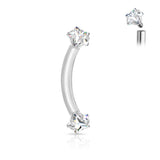 16g Petite Internally Threaded Star Navel Ring - Reverse Top Down Belly Ring. Navel Rings Australia.