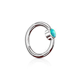 FLAT Opal Captive Belly Rings in Steel - Captive Belly Ring. Navel Rings Australia.