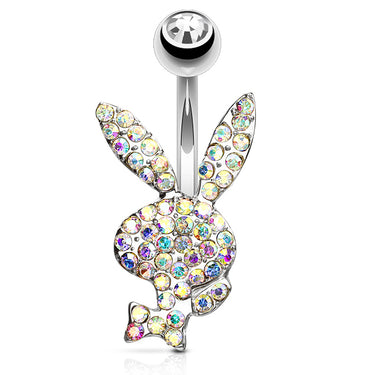 Official ©Playboy Motley Belly Rings - Fixed (non-dangle) Belly Bar. Navel Rings Australia.