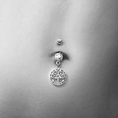 Family Tree of Life Belly Button Ring - Dangling Belly Ring. Navel Rings Australia.