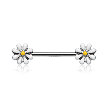 Daisy Field Nipple Barbell Ring - Nipple Ring. Navel Rings Australia.