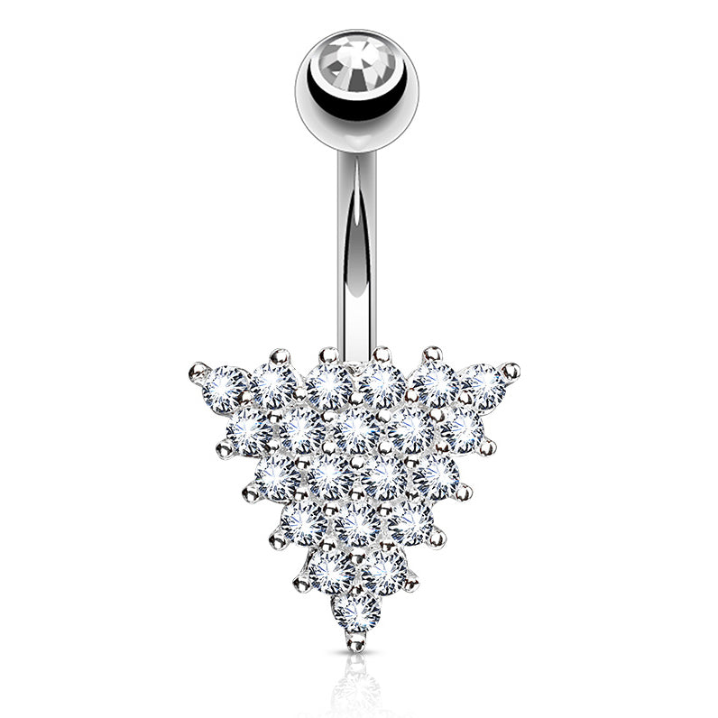 Iced Danaé Belly Bar. Glamorous Belly Button Ring Jewellery. The