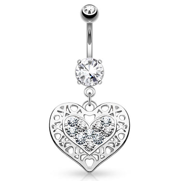 Pour Toujours La Romance Belly Bar - Dangling Belly Ring. Navel Rings Australia.