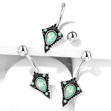 Misty Empress Tribal Belly Bar - Fixed (non-dangle) Belly Bar. Navel Rings Australia.