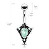 Misty Empress Tribal Belly Bar - Fixed (non-dangle) Belly Bar. Navel Rings Australia.