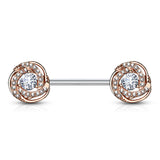 La Fusión Nipple Jewellery with Rose Gold Plating - Nipple Ring. Navel Rings Australia.