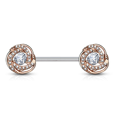 La Fusión Nipple Jewellery with Rose Gold Plating - Nipple Ring. Navel Rings Australia.