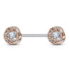 La Fusión Nipple Jewellery with Rose Gold Plating