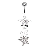The Super Star Belly Button Ring - Dangling Belly Ring. Navel Rings Australia.