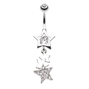 The Super Star Belly Button Ring - Dangling Belly Ring. Navel Rings Australia.