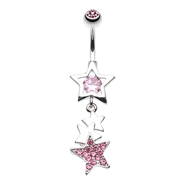 The Super Star Belly Button Ring - Dangling Belly Ring. Navel Rings Australia.
