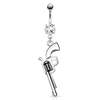 Wild West Revolver Navel Bar