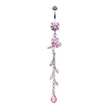 Bonnie Butterfly Belly Dangle - Dangling Belly Ring. Navel Rings Australia.
