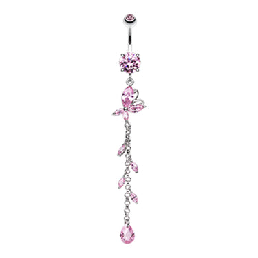 Bonnie Butterfly Belly Dangle - Dangling Belly Ring. Navel Rings Australia.
