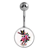 Tattoo Birdie Belly Bar - Basic Curved Barbell. Navel Rings Australia.