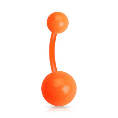 Colour Me PTFE Flex Belly Bars - Basic Curved Barbell. Navel Rings Australia.
