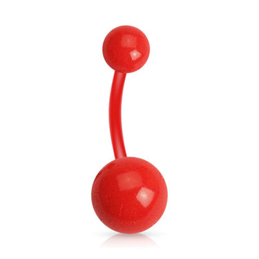 Colour Me PTFE Flex Belly Bars - Basic Curved Barbell. Navel Rings Australia.