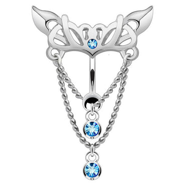 Nusa Tribal Reverse Navel Bars - Reverse Top Down Belly Ring. Navel Rings Australia.