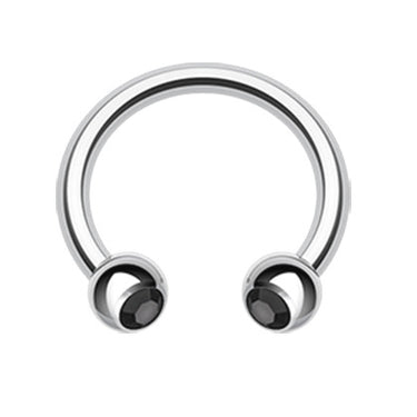 Classic Gem Circular Barbell Body Jewellery - Circular Barbell / Horse Shoe. Navel Rings Australia.