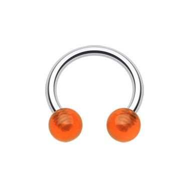 Glow in the Dark Acrylic Horseshoe - Circular Barbell / Horse Shoe. Navel Rings Australia.