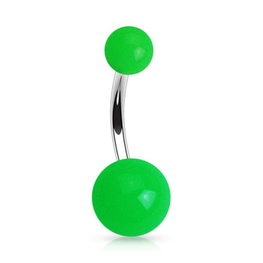 Colour Me UV Acrylic Belly Bars - Basic Curved Barbell. Navel Rings Australia.