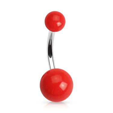 Colour Me UV Acrylic Belly Bars - Basic Curved Barbell. Navel Rings Australia.