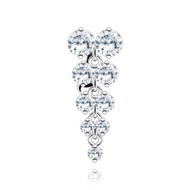 Top Down Grape Vine Navel Bar - Reverse Top Down Belly Ring. Navel Rings Australia.