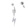 Crystallised Thunder Bolt Belly Dangle