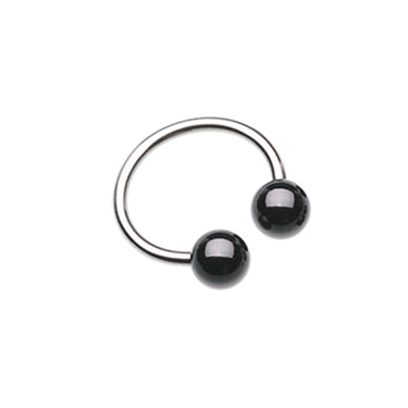 Metallic Titanium Plated Circular Barbell - Circular Barbell / Horse Shoe. Navel Rings Australia.