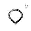 Cleopatra Septum Clicker Body Jewellery with Black Titanium Plating