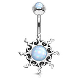Yavapai Tribal Sun Belly Bar - Fixed (non-dangle) Belly Bar. Navel Rings Australia.