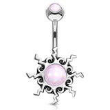 Yavapai Tribal Sun Belly Bar - Fixed (non-dangle) Belly Bar. Navel Rings Australia.