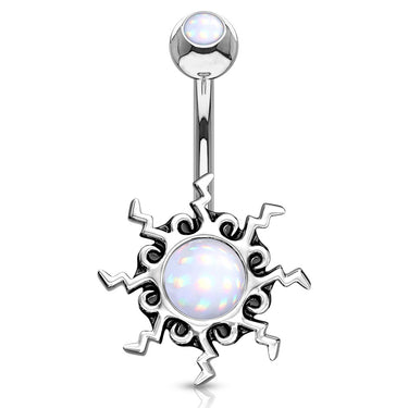 Yavapai Tribal Sun Belly Bar - Fixed (non-dangle) Belly Bar. Navel Rings Australia.