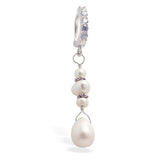 TummyToys® Freshwater Pearl Journey Navel Jewellery - TummyToys® Patented Clasp. Navel Rings Australia.
