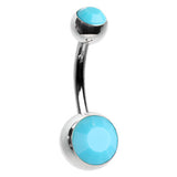 Turquoise Classique Belly Rings - Basic Curved Barbell. Navel Rings Australia.