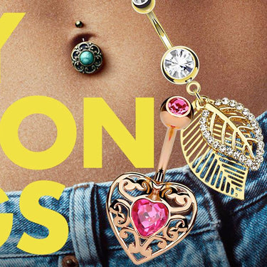 My Bali Boheme Belly Bar - Fixed (non-dangle) Belly Bar. Navel Rings Australia.