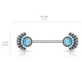 Antieke Turquoise Nipple Ring Jewellery - Nipple Ring. Navel Rings Australia.