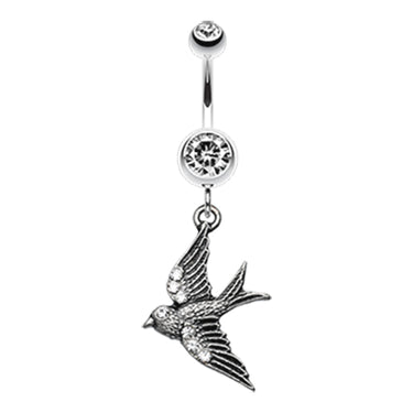 Tweet Tweet Belly Dangle - Dangling Belly Ring. Navel Rings Australia.