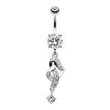 Twisted Lover Belly Button Ring - Dangling Belly Ring. Navel Rings Australia.