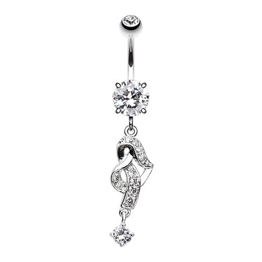 Twisted Lover Belly Button Ring - Dangling Belly Ring. Navel Rings Australia.