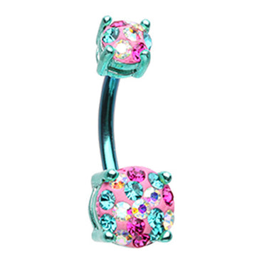 Motleys™ Unicorn Parade Belly Bar - Basic Curved Barbell. Navel Rings Australia.
