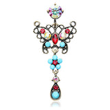 Turquoise Bohéme Reverse Butterfly Belly Ring - Reverse Top Down Belly Ring. Navel Rings Australia.