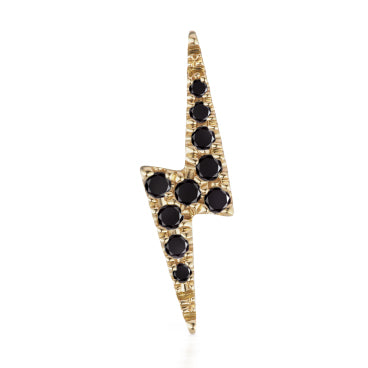 Authentic Lightning Bolt Diamond Earring by Maria Tash in 14K Gold. Flat Stud. - Earring. Navel Rings Australia.