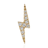 Authentic Lightning Bolt Diamond Earring by Maria Tash in 14K Gold. Flat Stud. - Earring. Navel Rings Australia.