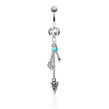 The Bhagavad Gita Warrior Belly Dangle - Dangling Belly Ring. Navel Rings Australia.