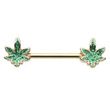 Mary J Nipple Barbell Ring in Gold - Nipple Ring. Navel Rings Australia.